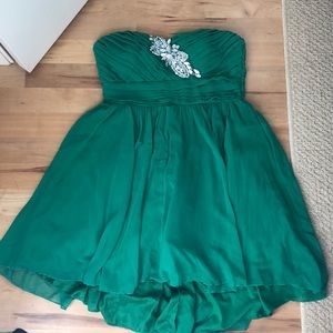 GREEN HOMECOMING DRESS